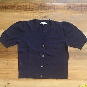 LOFT NAVY Knit Cardigan